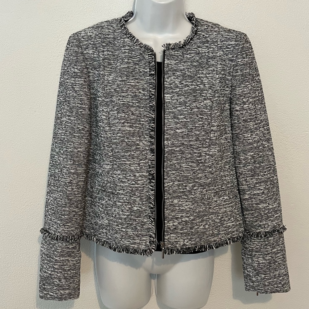 Gianni Bini Zipper Front Blazer